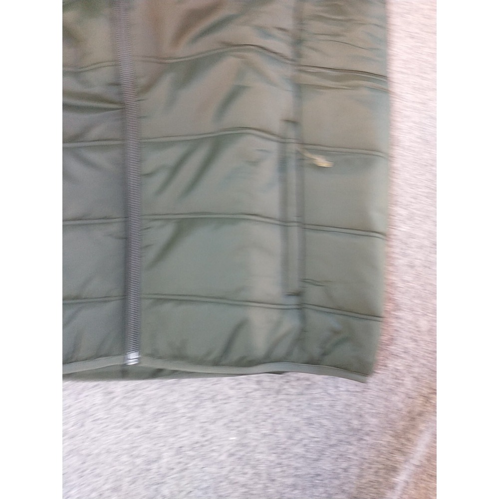 Camel Crown Mens Puffer Vest Medium Olive Green Quilted Full Zip Stand Collar - Picture 5 of 13
